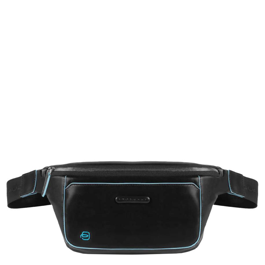 Piquadro Blue Square Bum Bag iPad Mini black Zwart