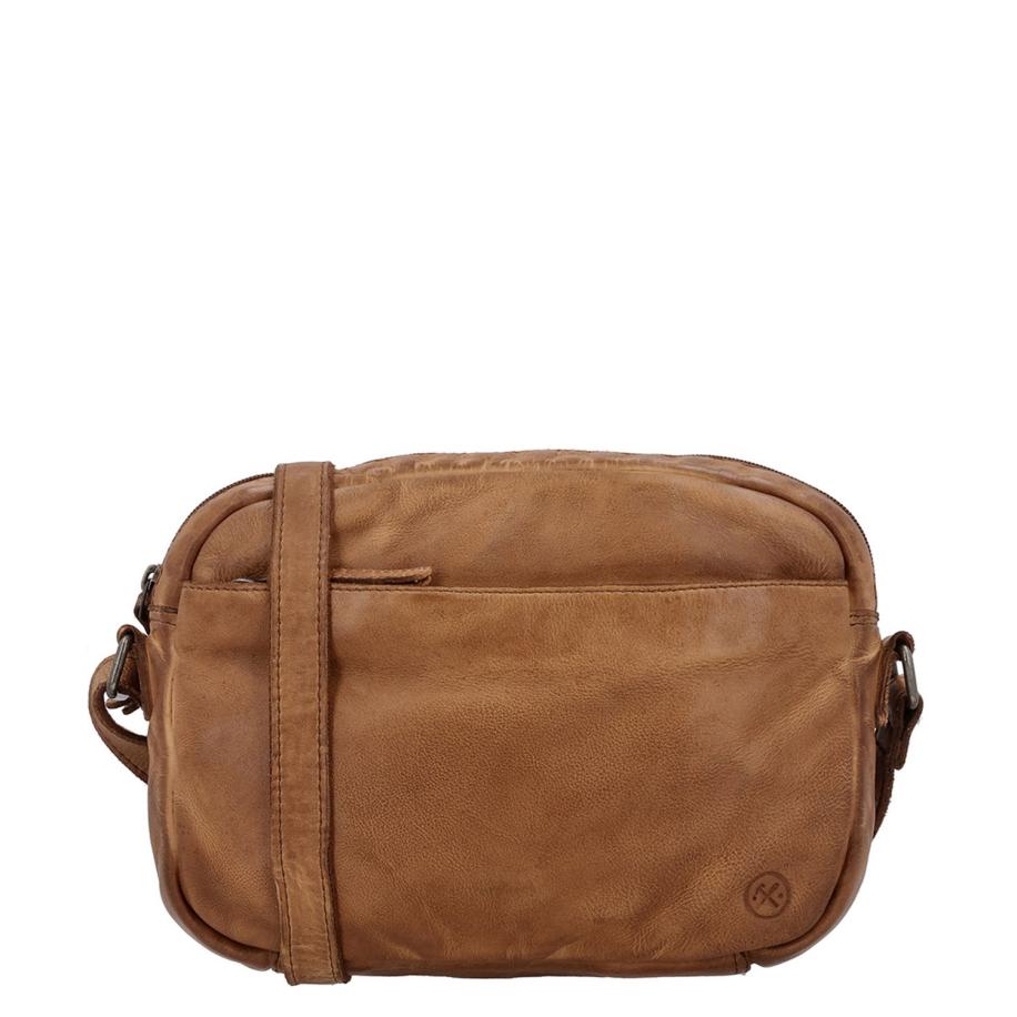 Hide & Stitches Essentials Shoulderbag cognac Bruin