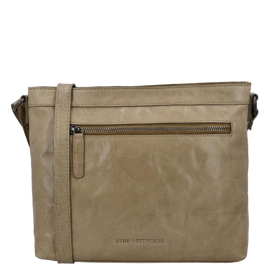 Hide & Stitches Westland Shoulderbag taupe Bruin