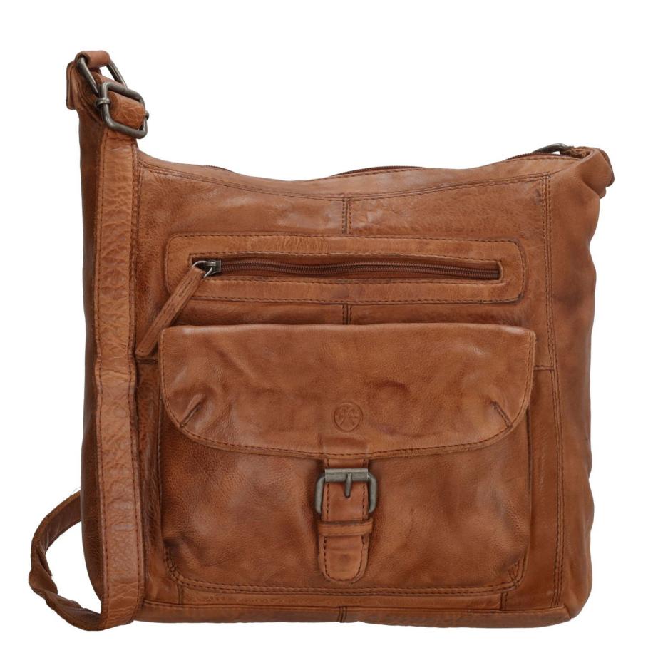 Hide & Stitches Paint Rock Shoulderbag cognac Bruin