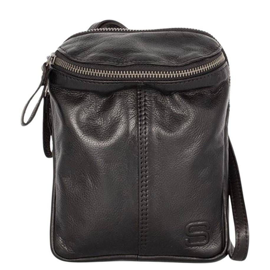 Spikes & Sparrow Naomi Phonebag black Zwart