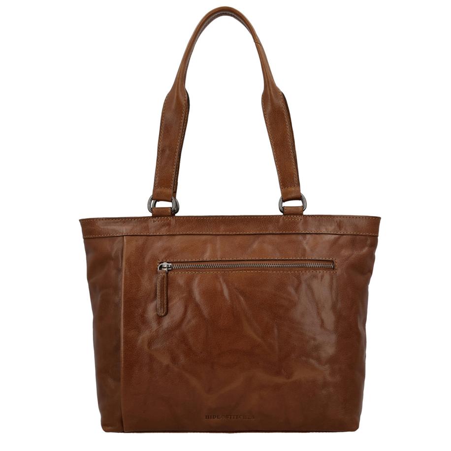 Hide & Stitches Westland Shopper cognac Bruin