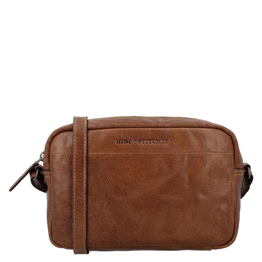Hide & Stitches Westland Crossbody cognac Bruin