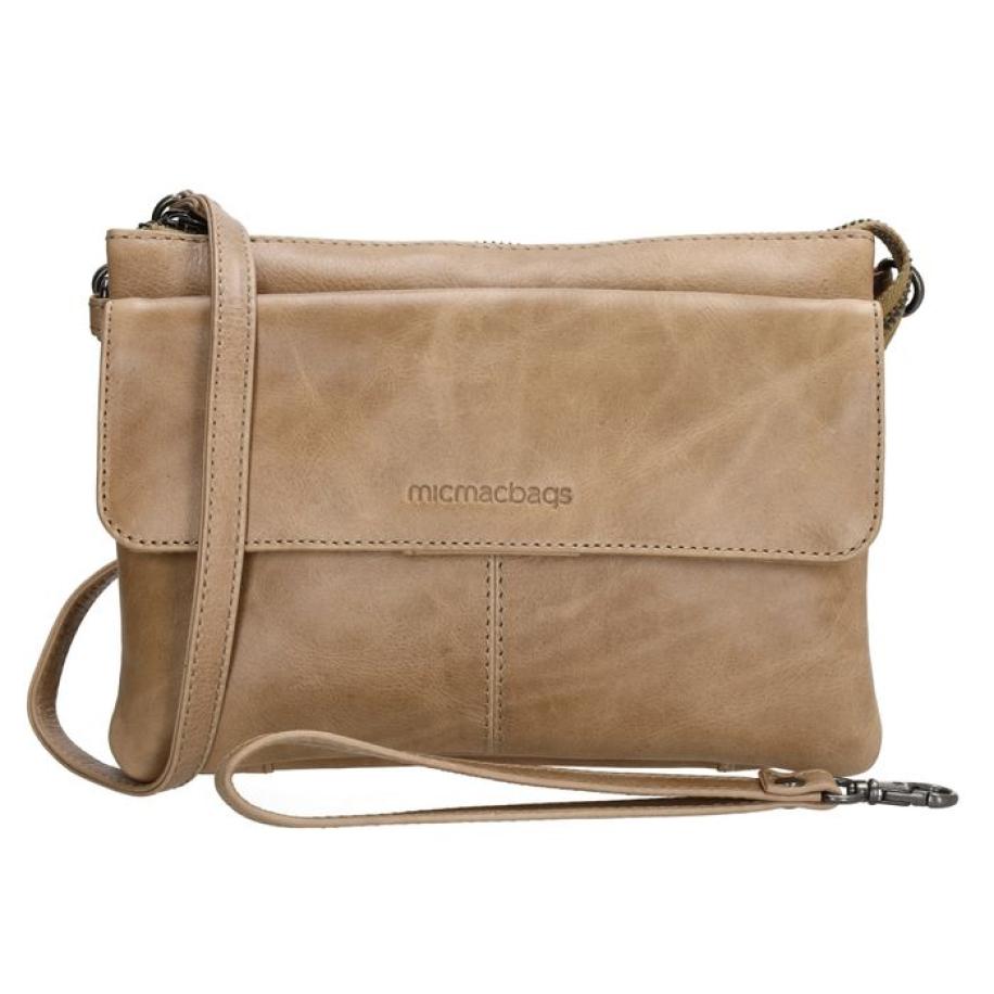 Micmacbags Porto Crossbody Tas taupe Bruin