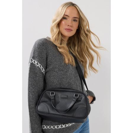 Yours Black Faux Leather Cross Body Bag Size ONE