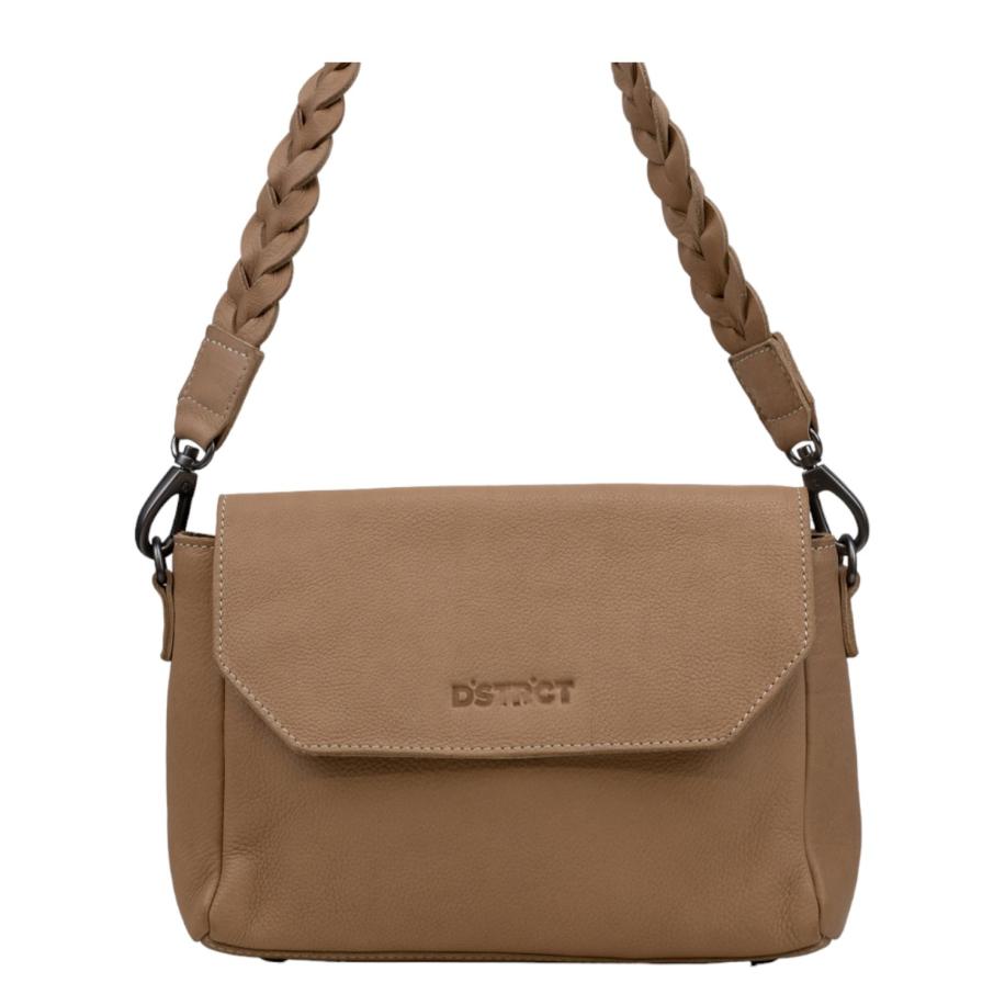 DSTRCT Preston Park Shoulder Bag Flap Bag L beige Bruin