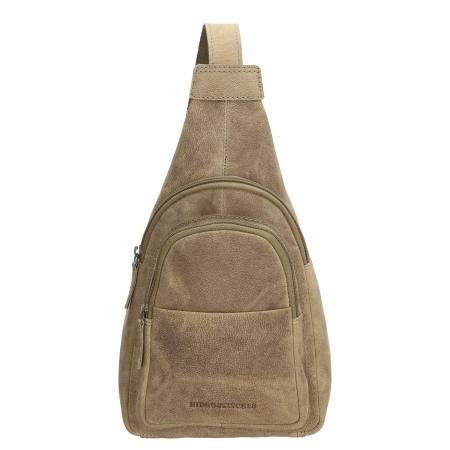 Hide & Stitches Idaho Radiant Schoudertas donkerzand Damestas