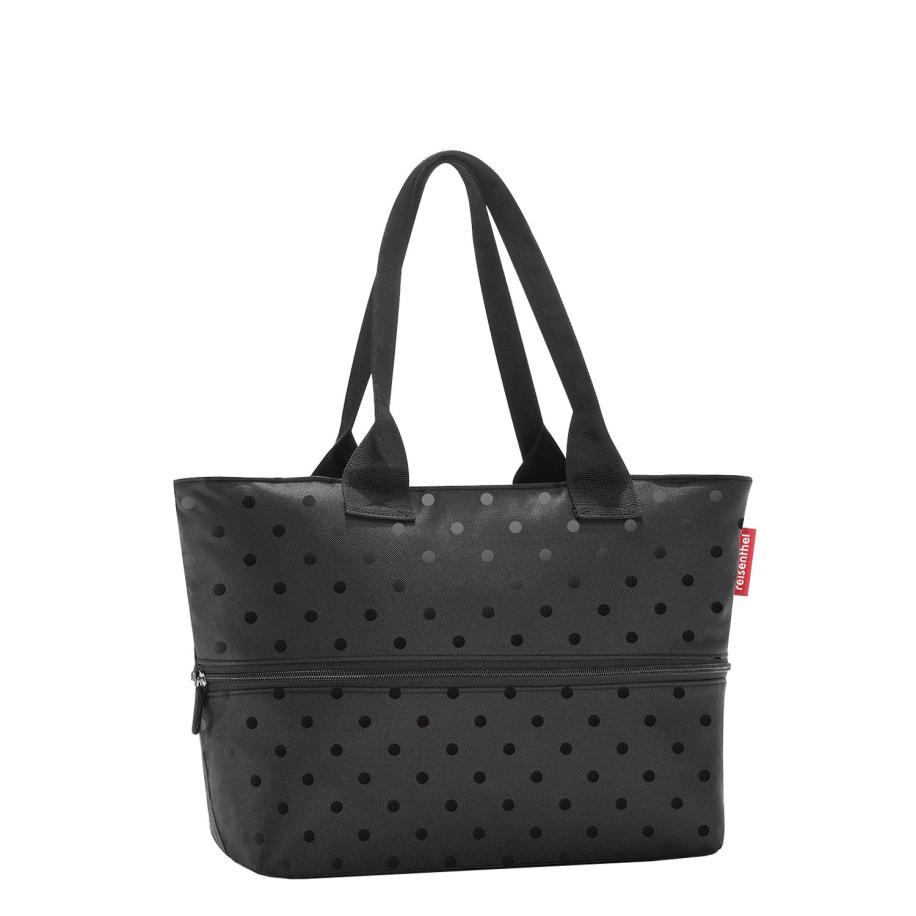 Reisenthel Shopping Shopper e1 glossy dots black Zwart