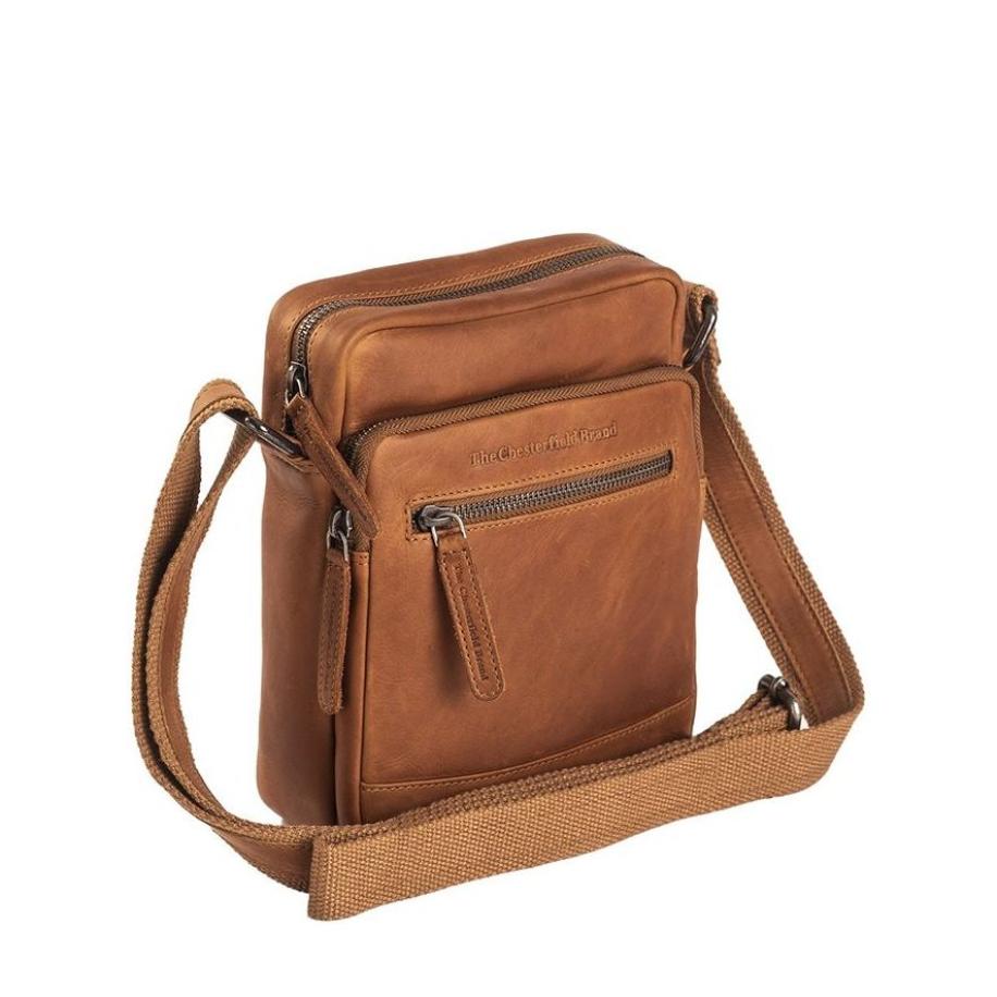 The Chesterfield Brand Birmingham Schoudertas cognac Bruin