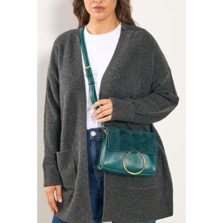 Yours Green Ring Detail Cross Body Bag Size One Size