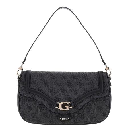 Guess Dea Flap Shoulder Bag coal logo