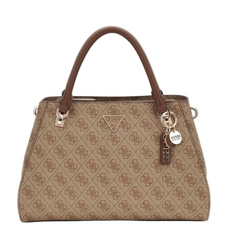 Guess Noelle II Luxury Satchel latte logo/brown