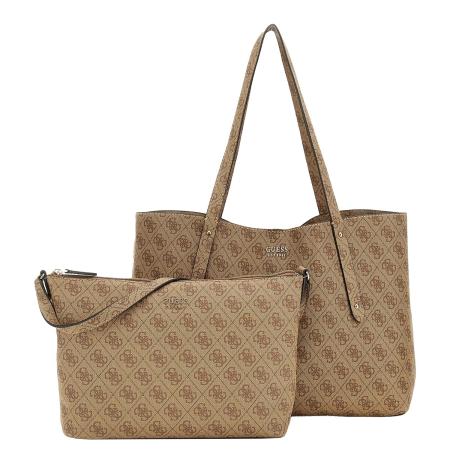 Guess Brenton Tote latte logo