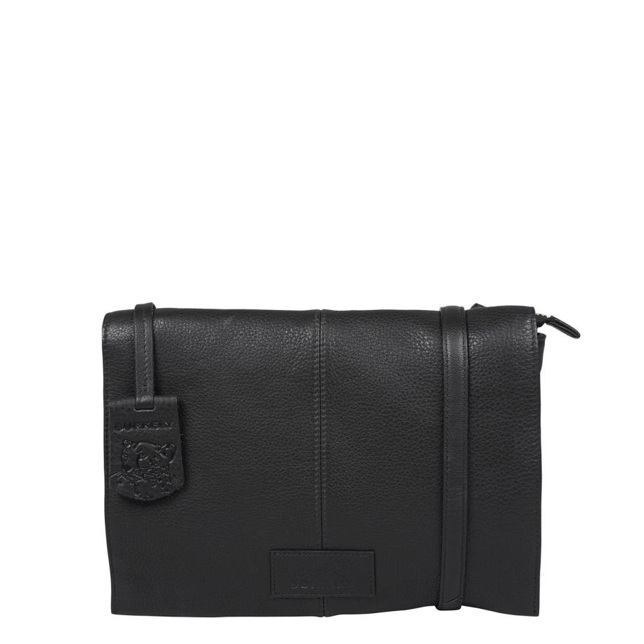 Burkely Soft Skylar Double Pocket Flap black Zwart