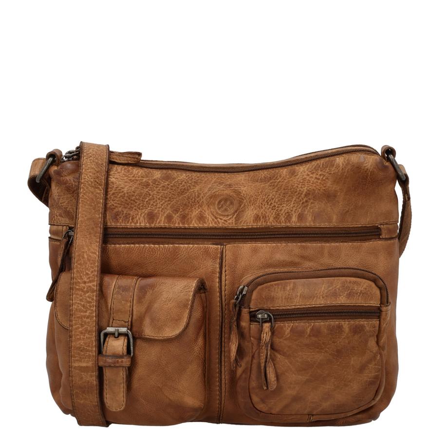 Hide & Stitches Paint Rock Shoulderbag cognac Bruin