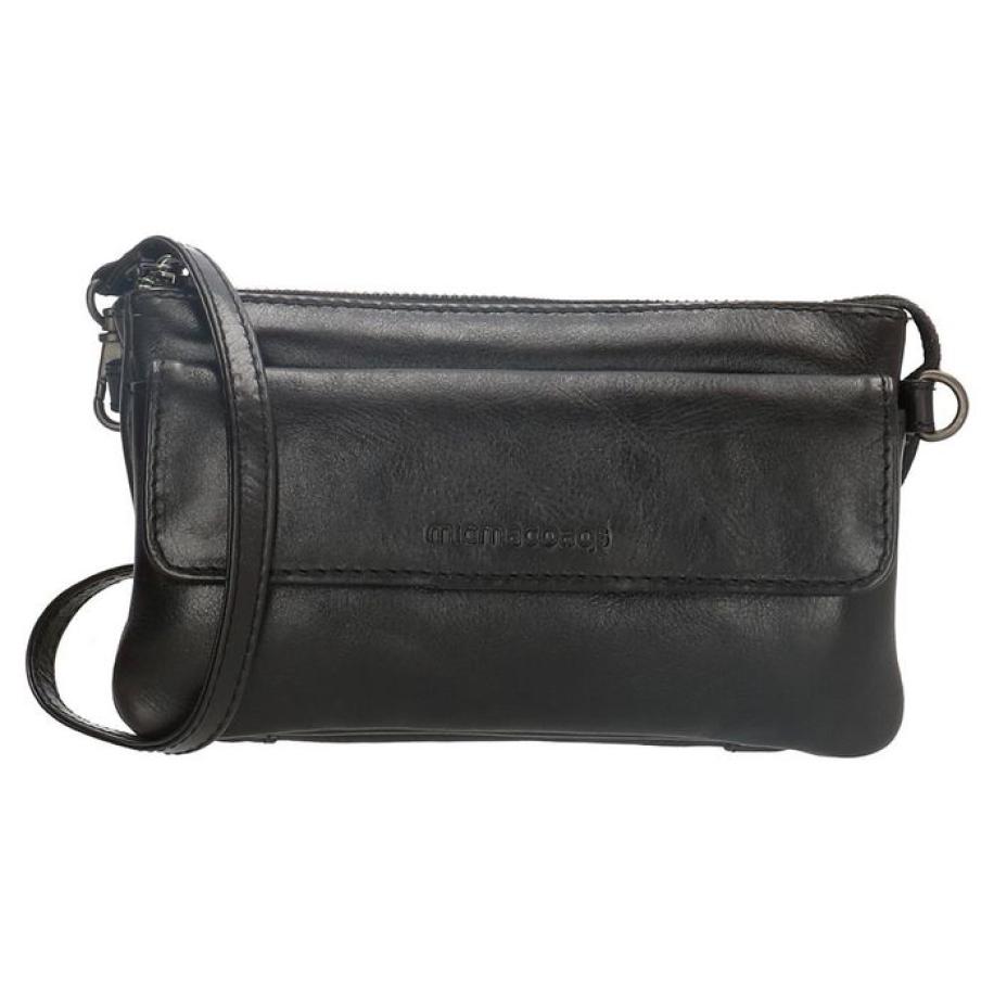 Hide & Stitches porto shoulder bag II-Black Zwart