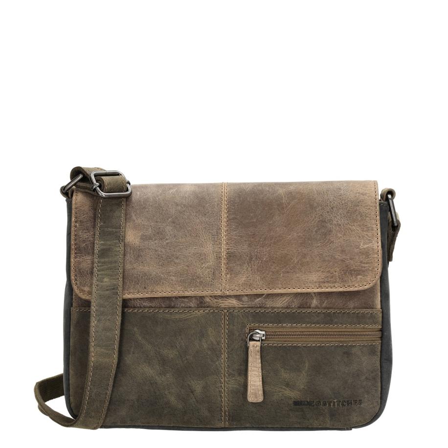 Hide & Stitches Himalaya Shoulderbag olivegreen Groen