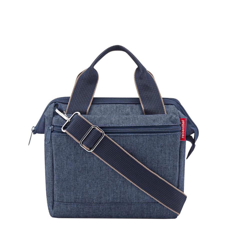 Reisenthel Travelling Allrounder Cross herringbone dark blue Damestas Blauw