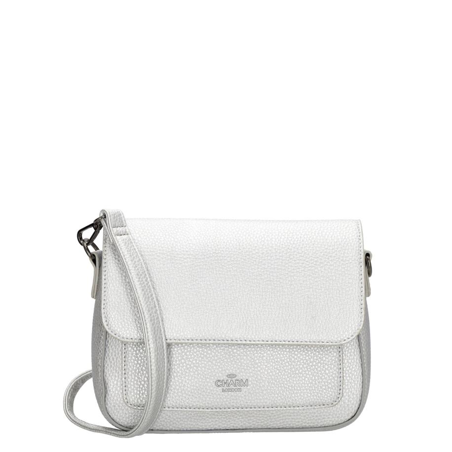 Charm London New York Shoulderbag silver Zilver