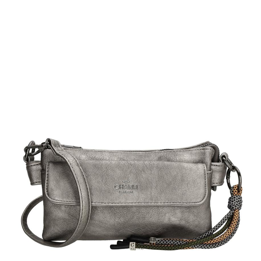 Charm London Tottenham Schoudertas pewter Grijs