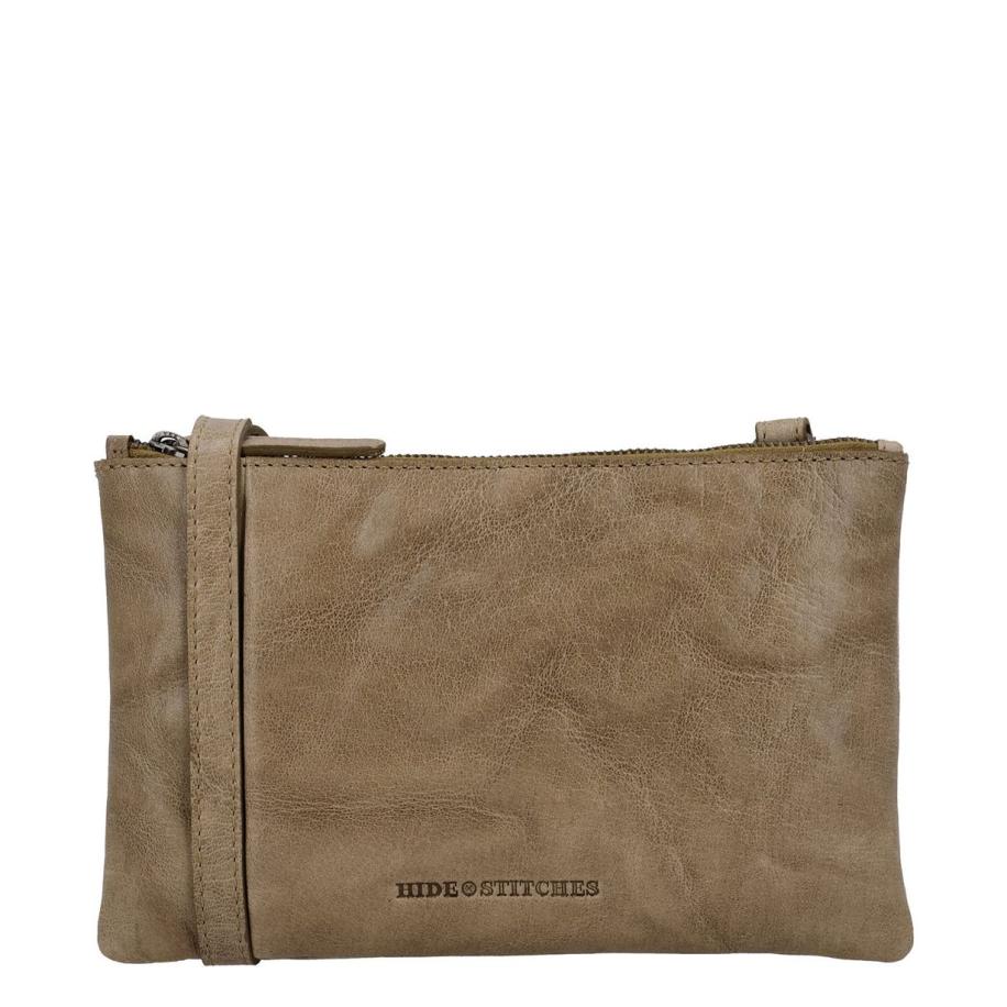 Hide & Stitches Westland Shoulderbag taupe Bruin