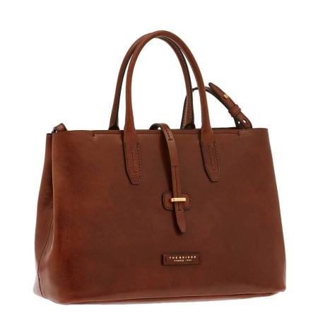 The Bridge Dalston Shopping Tote brown/gold Damestas