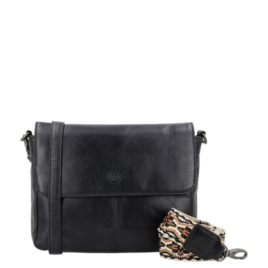 Hide & Stitches Next Navajo Shoulderbag black Zwart