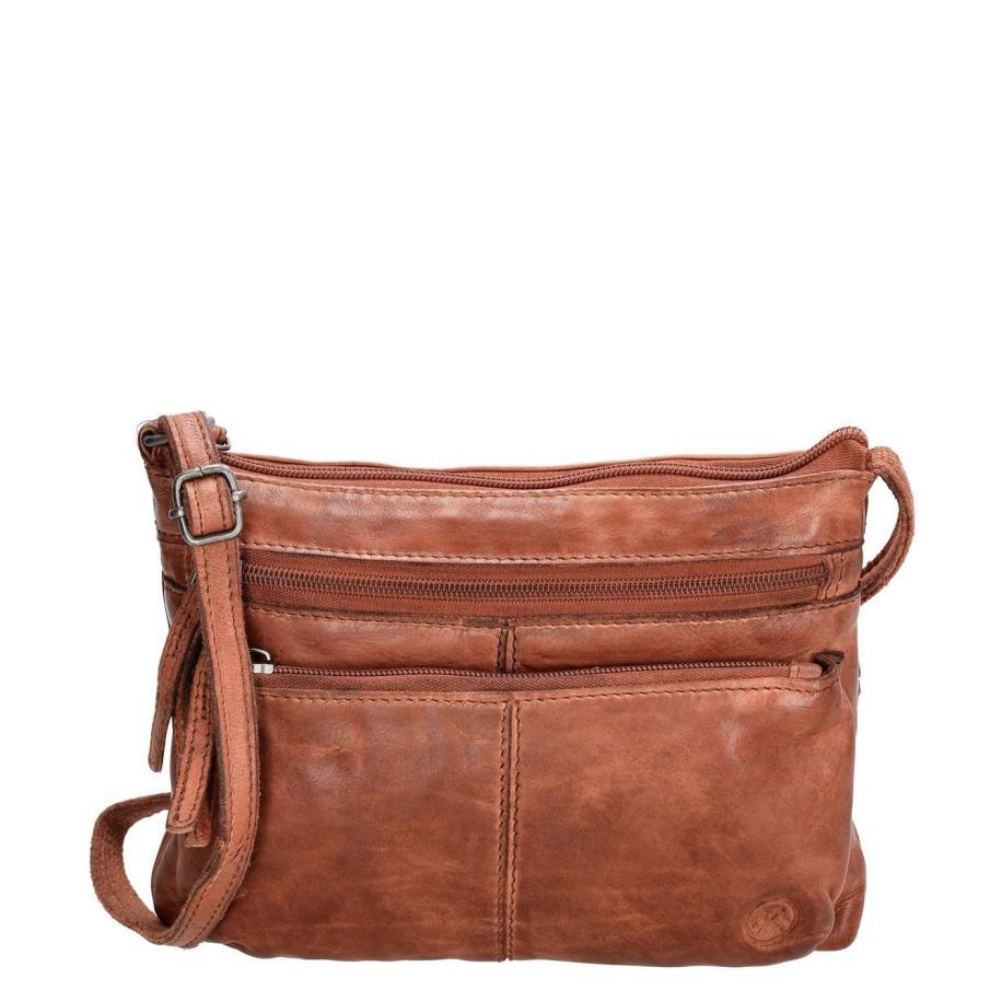 Hide & Stitches Paint Rock Shoulderbag cognac Bruin