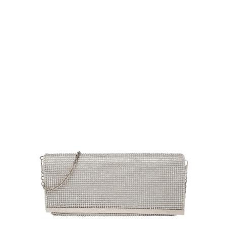 Mascara mascara Clutch SOFT FOLD DIAMONDS zilver