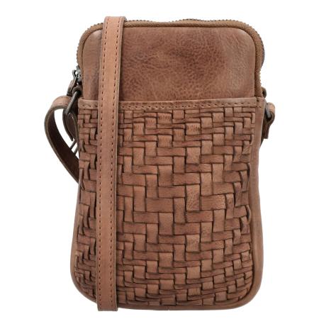 Hide & Stitches Inspired by illusion Phonebag brown