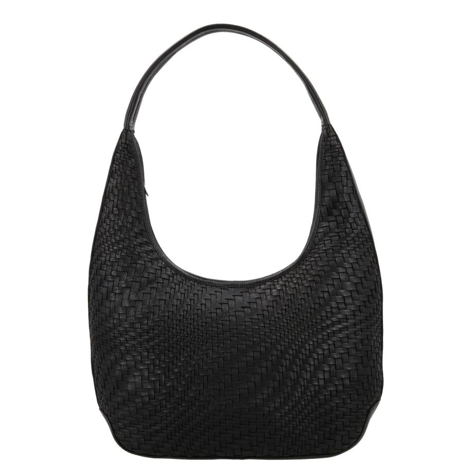 Hide & Stitches Inspired by illusion Shoulderbag black Zwart
