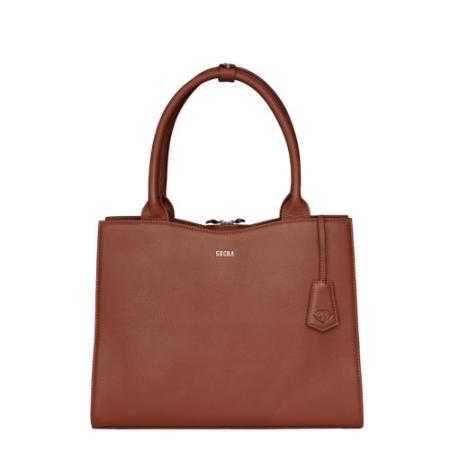 Socha Diamond Leather Businessbag 10-14 Cognac