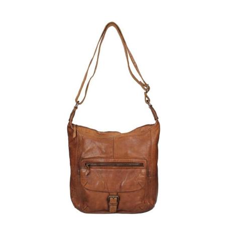 Bear Design Cow Lavato Dames Schoudertas cognac