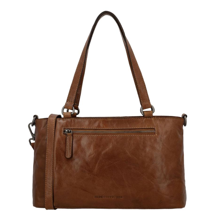 Hide & Stitches Westland Shopper cognac Bruin