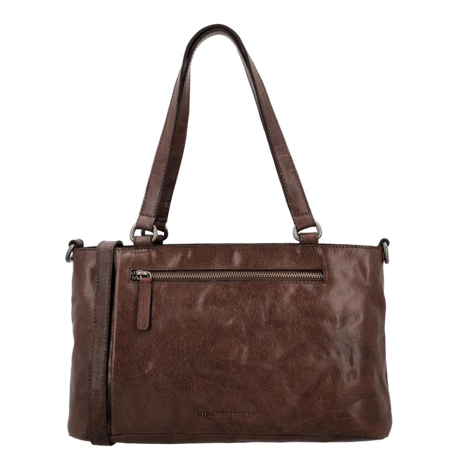Hide & Stitches Westland Shopper dark brown Bruin