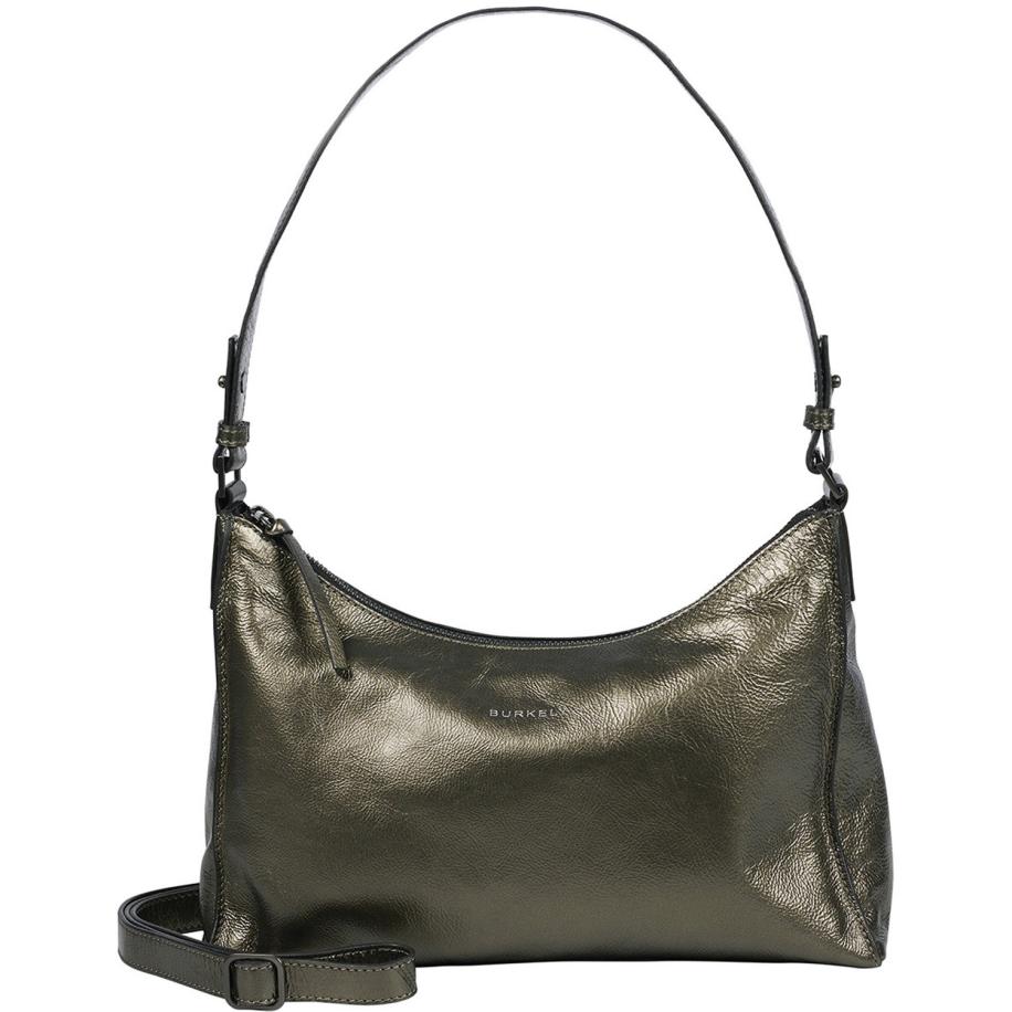Burkely Creased Crystal Shoulderbag gun metal Grijs