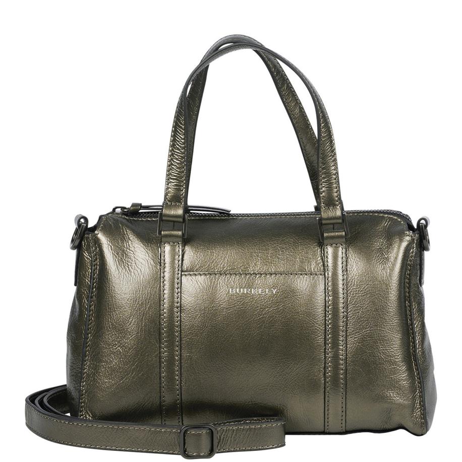 Burkely Creased Crystal Handbag gun metal Grijs