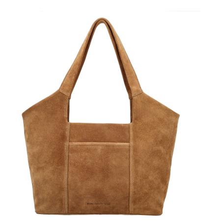 Hide & Stitches Suede Shoulderbag camel