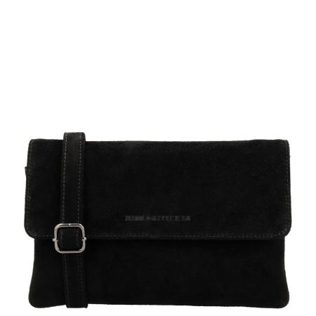 Hide & Stitches Suede Shoulderbag black