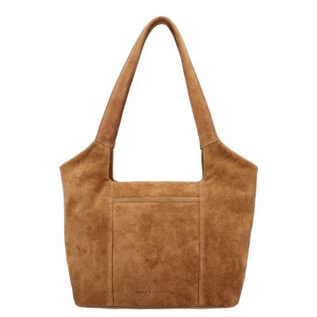 Hide & Stitches Suede Shoulderbag camel