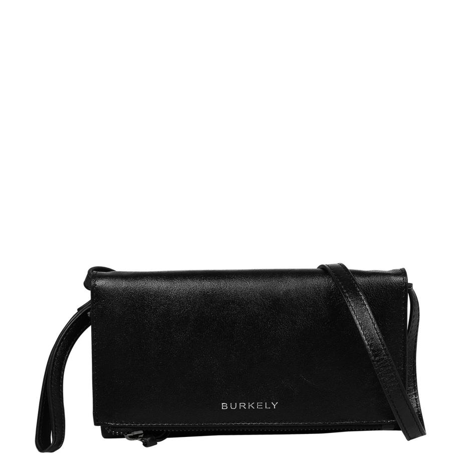 Burkely Creased Crystal Phone Bag black Zwart