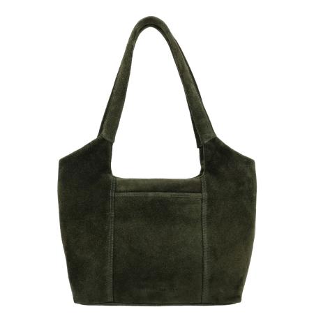 Hide & Stitches Suede Shoulderbag olive green