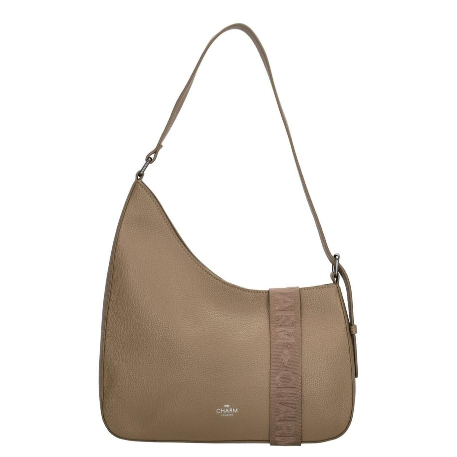Charm London Montmartre Shoulderbag taupe Bruin