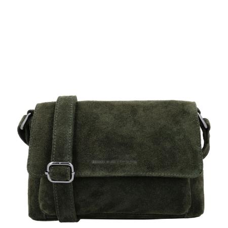 Hide & Stitches Suede Shoulderbag olive green