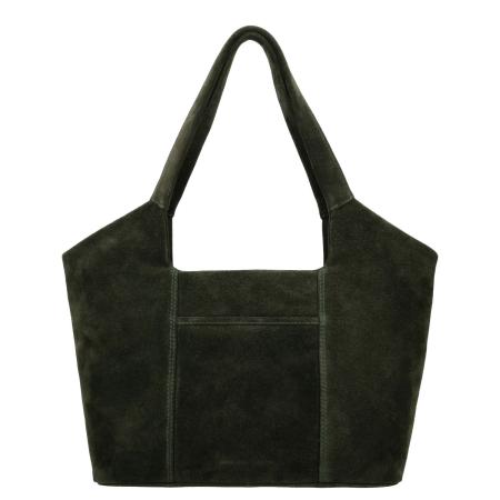 Hide & Stitches Suede Shoulderbag olive green