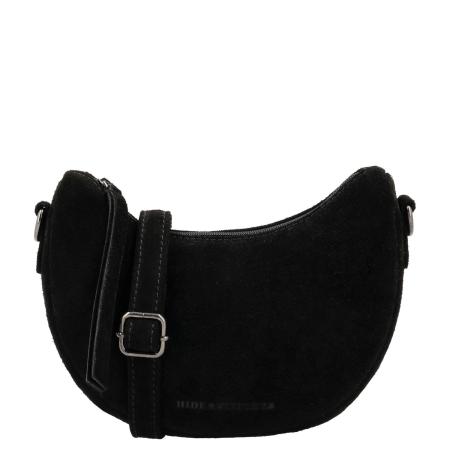 Hide & Stitches Suede Shoulderbag black