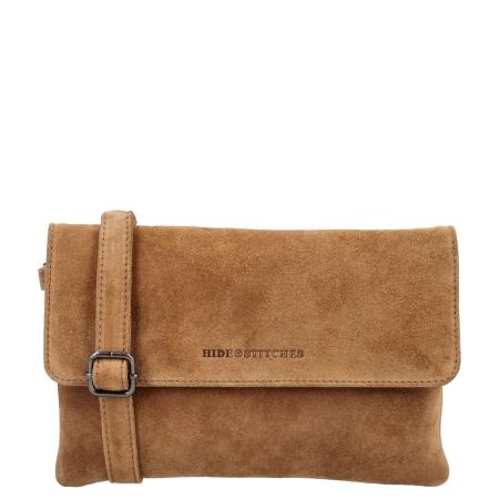 Hide & Stitches Suede Shoulderbag camel