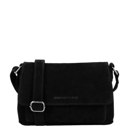 Hide & Stitches Suede Shoulderbag black