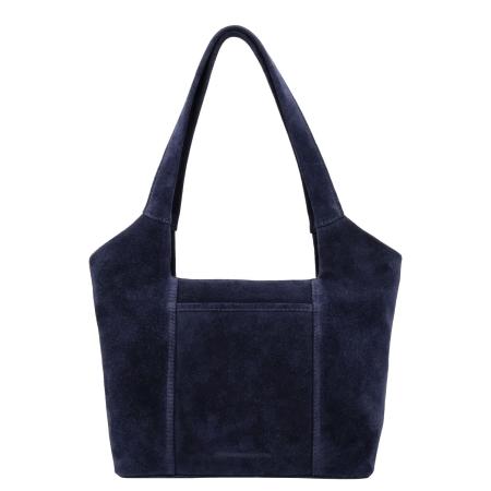 Hide & Stitches Suede Shoulderbag blue