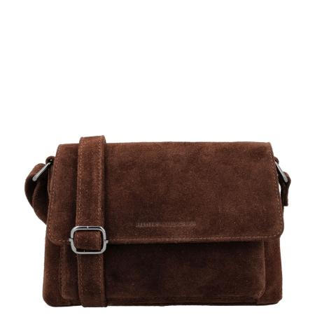 Hide & Stitches Suede Shoulderbag dark brown